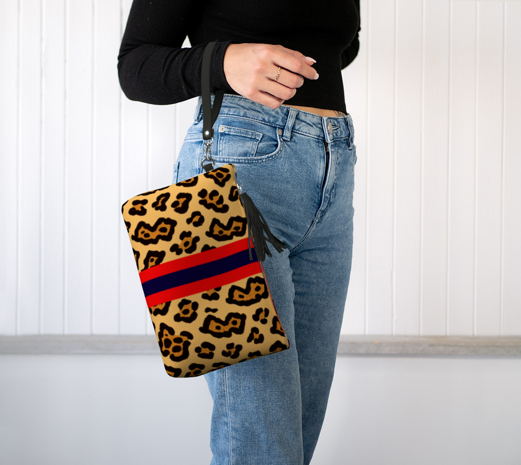 New Jersey Leopard CLUTCH NAVY
