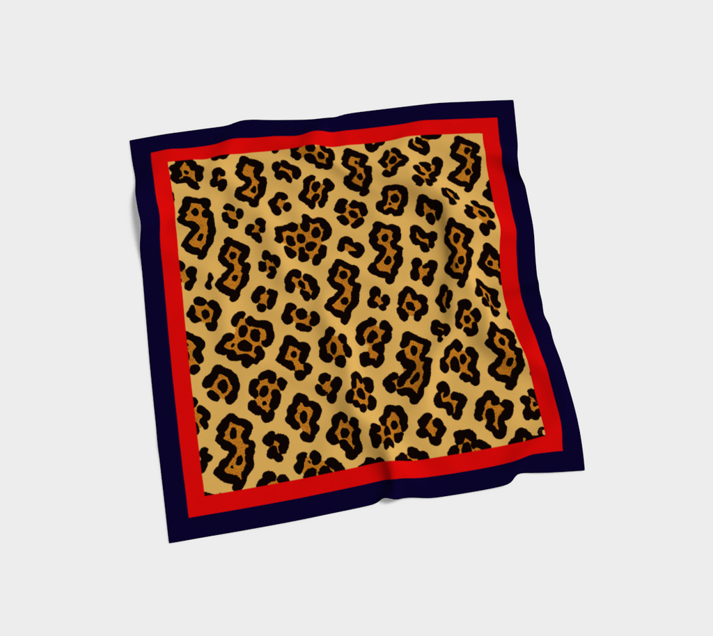 DOWNTOWN JERSEY LEOPARD NAVY BANDANA