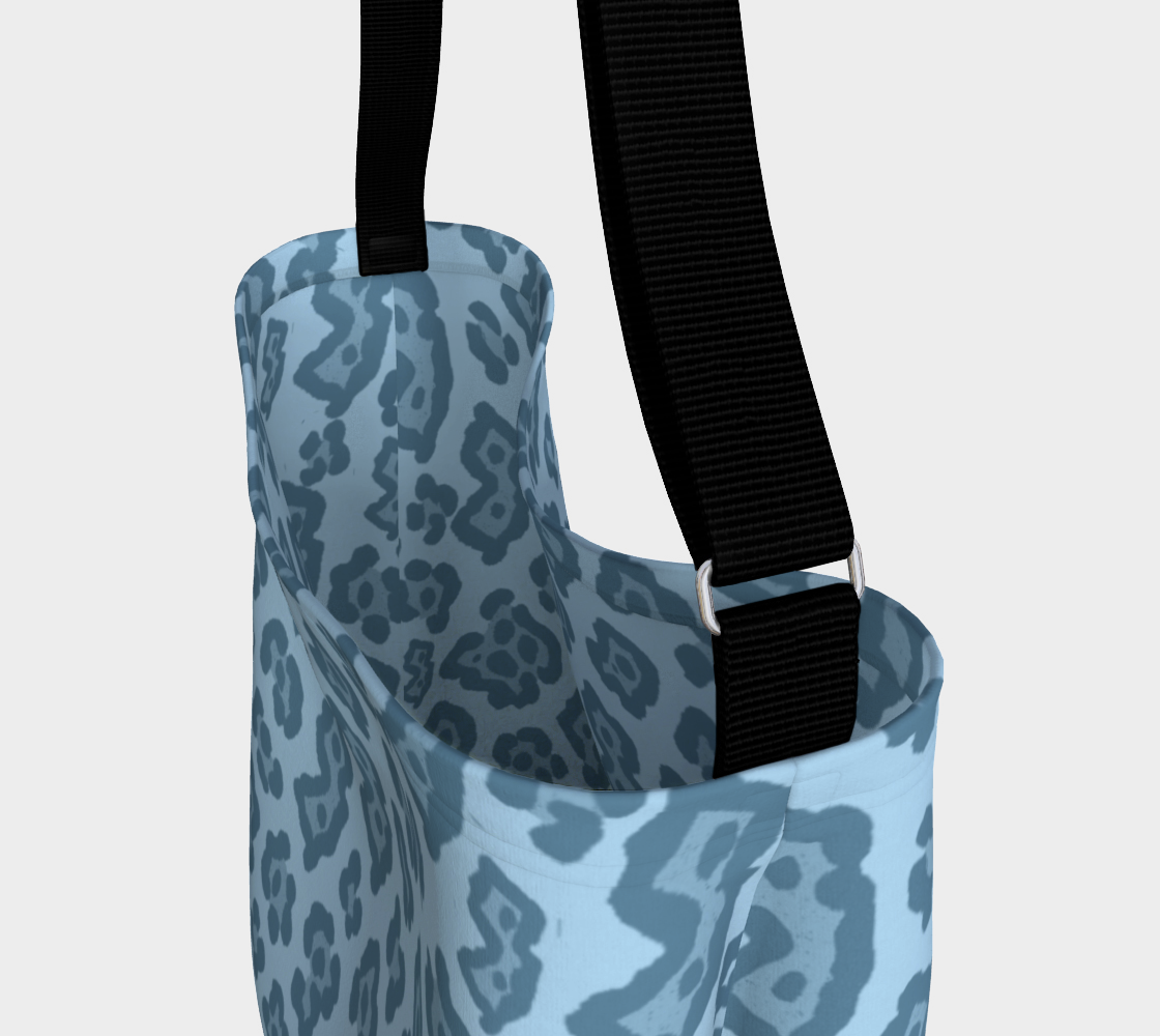 Jersey Blue leopard market tote
