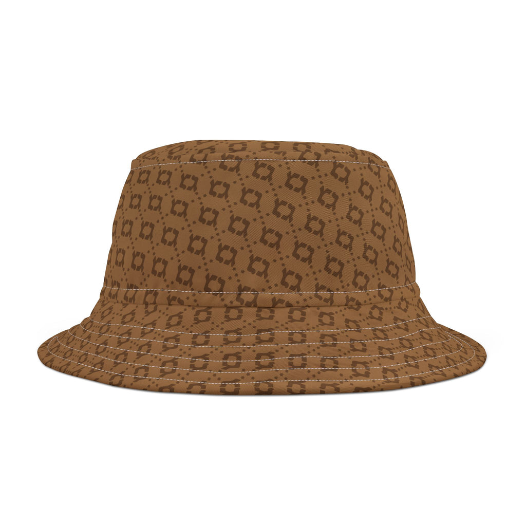 GIMMEL GIMMEL GELTY HOLIDAY Brown Patterned Bucket Hat