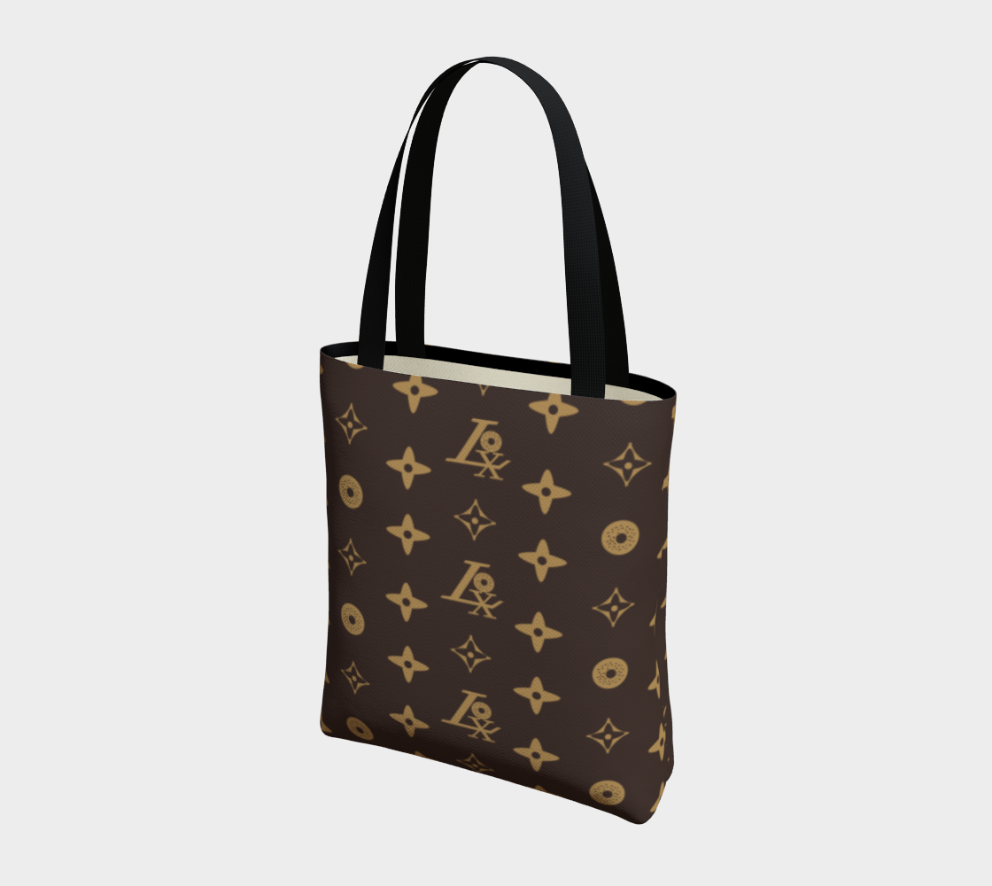 Bagels and Lux lined tote bag