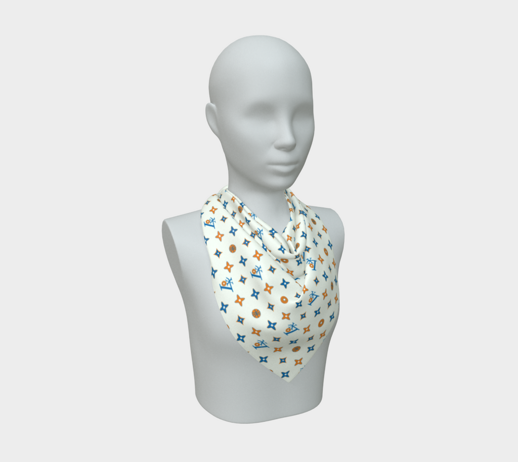 BAGELS JEWISH NY BASKETBALL BAGEL SCARF IN CREAM CHEESE