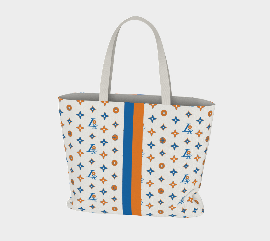BAGELS JEWISH NY BASKETBALL BAGEL TOTE IN CREAM CHEESE
