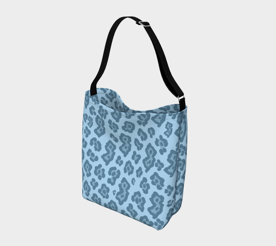 Jersey Blue leopard market tote