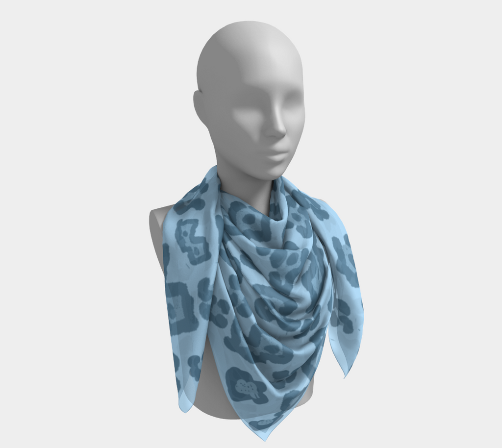 New Jersey Leopard- Blue Jersey Scarf