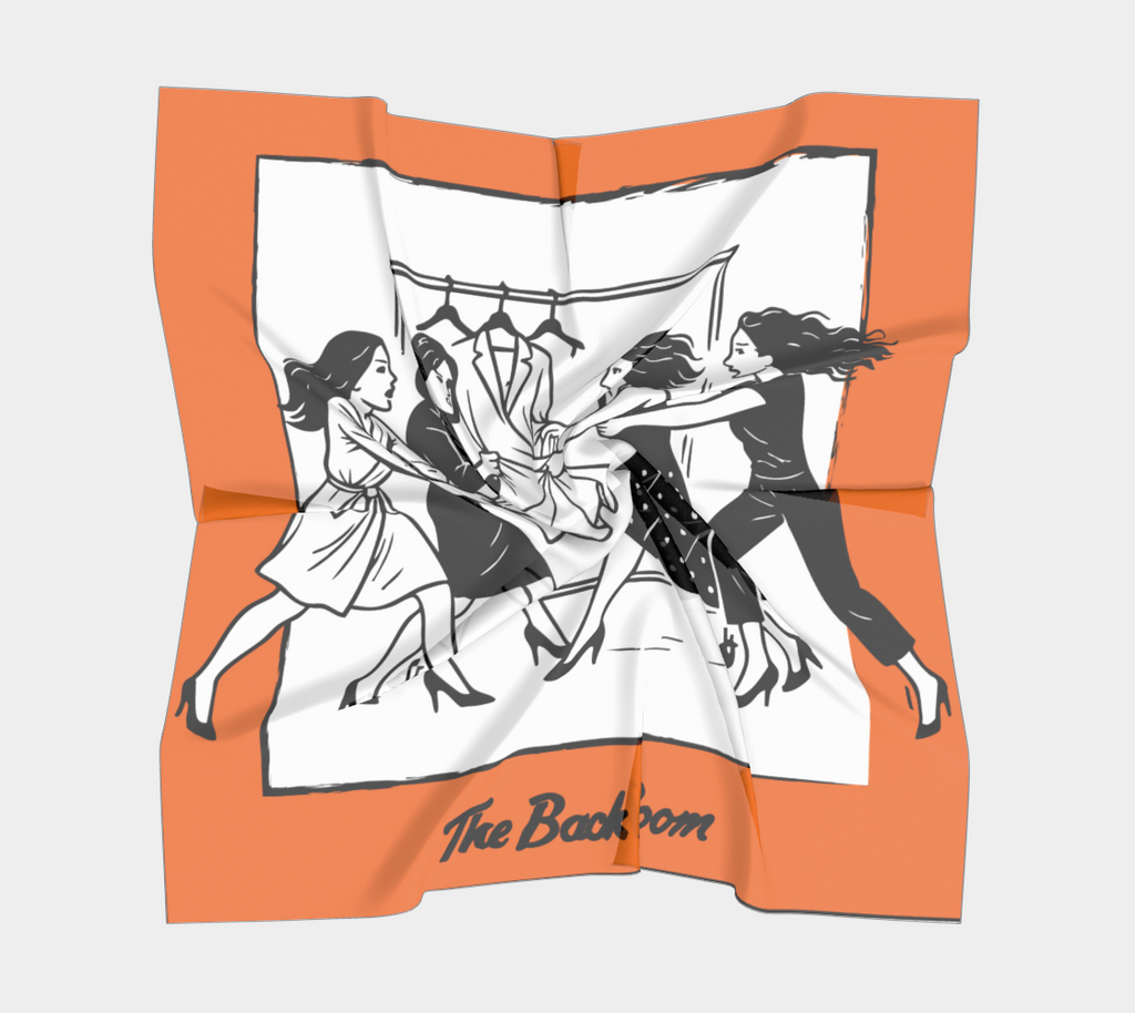 Back Room at Lorimans : Fashionable Silk Scarf - Loehmann's Parody, Perfect for Stylish Women & Trendsetters
