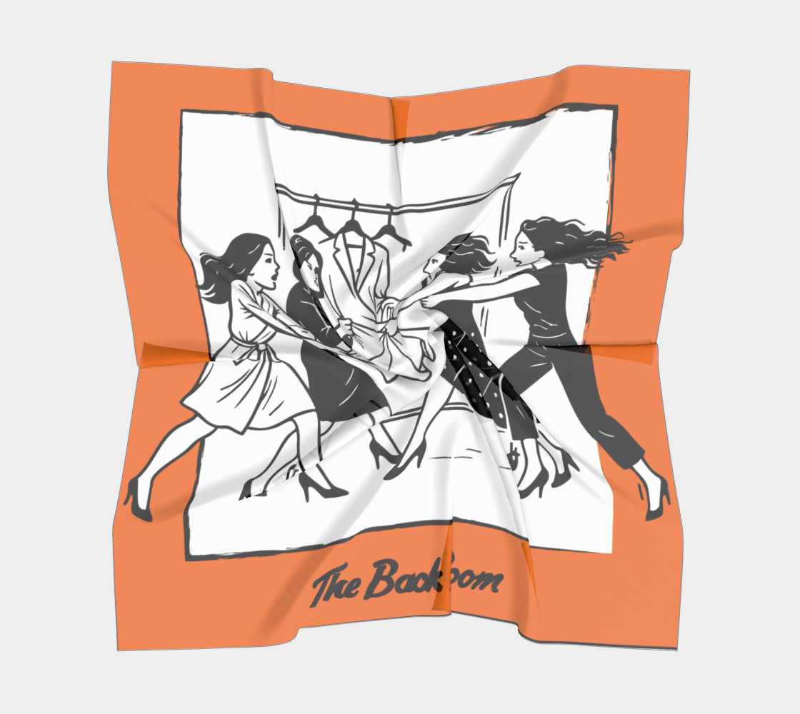 Back Room at Lorimans : Fashionable Silk Scarf - Loehmann's Parody, Perfect for Stylish Women & Trendsetters