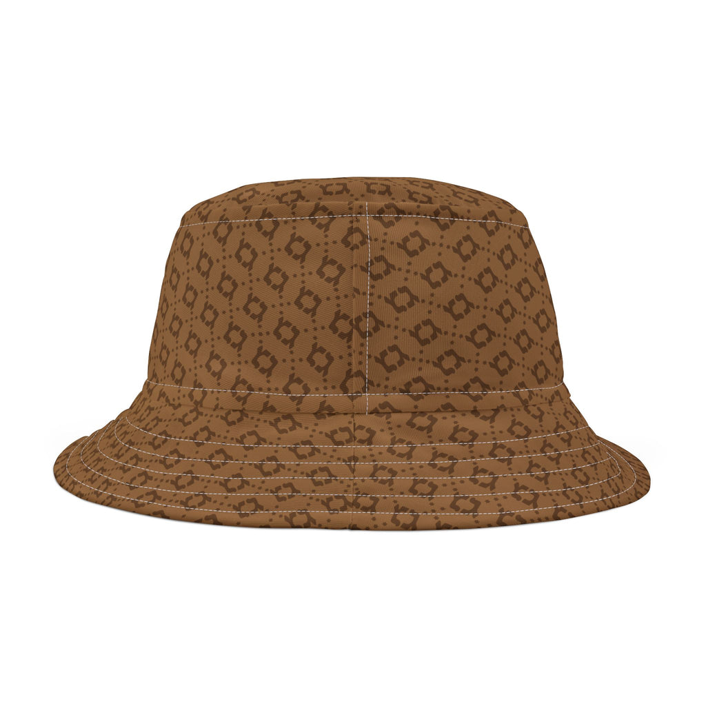 GIMMEL GIMMEL GELTY HOLIDAY Brown Patterned Bucket Hat