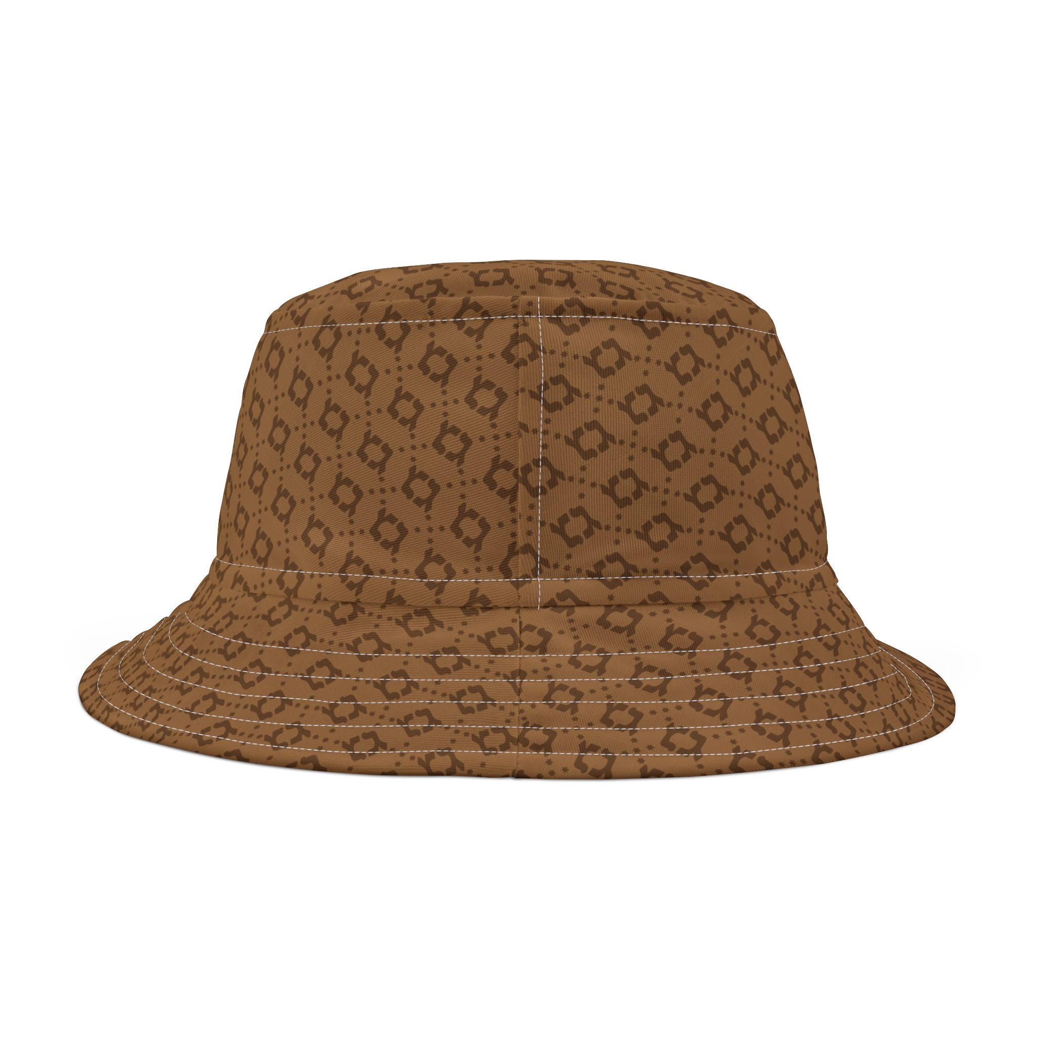 GIMMEL GIMMEL GELTY HOLIDAY Brown Patterned Bucket Hat
