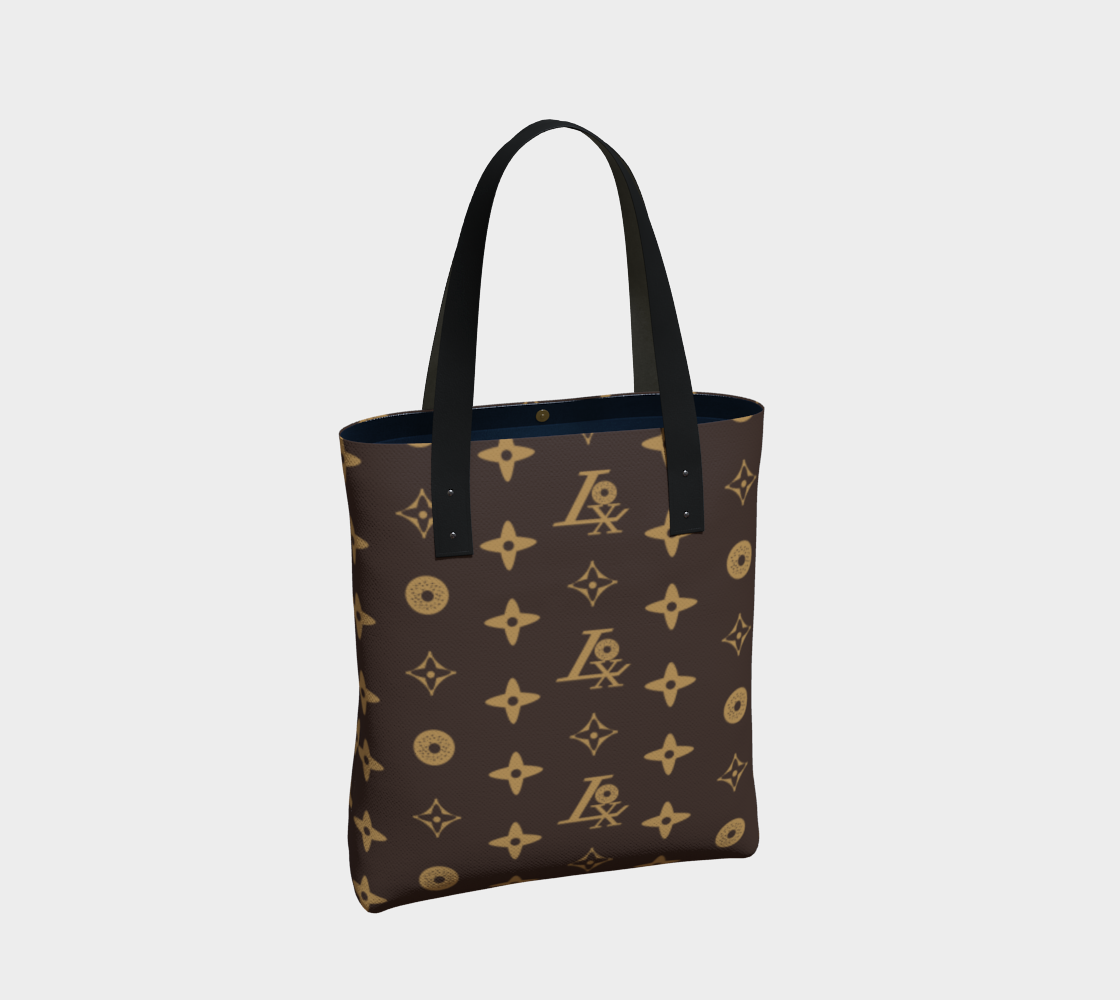 Bagels and Lux lined tote bag