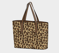 New Jersey Leopard Vegan Leather neverfull work tote in NJ Leopard Neutral