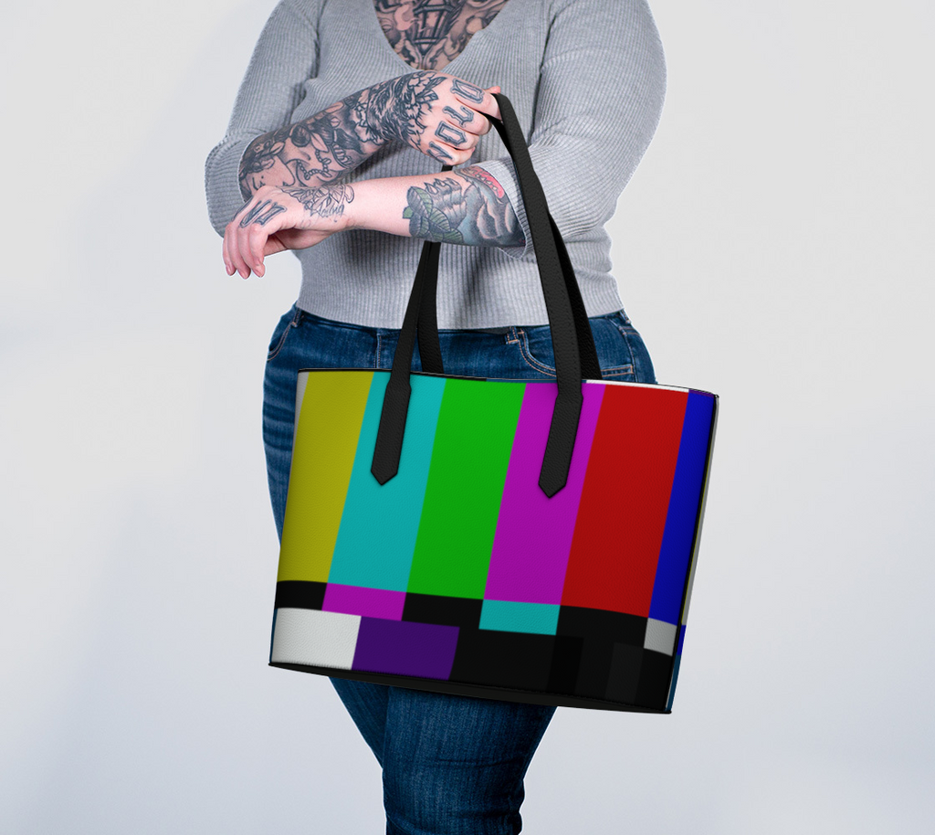 COLOR BARS VEGAN LEATHER