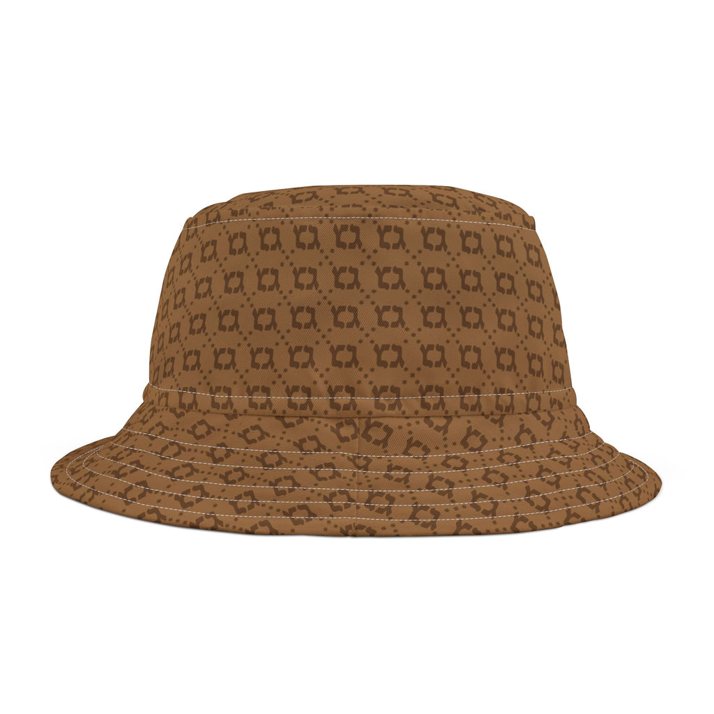GIMMEL GIMMEL GELTY HOLIDAY Brown Patterned Bucket Hat