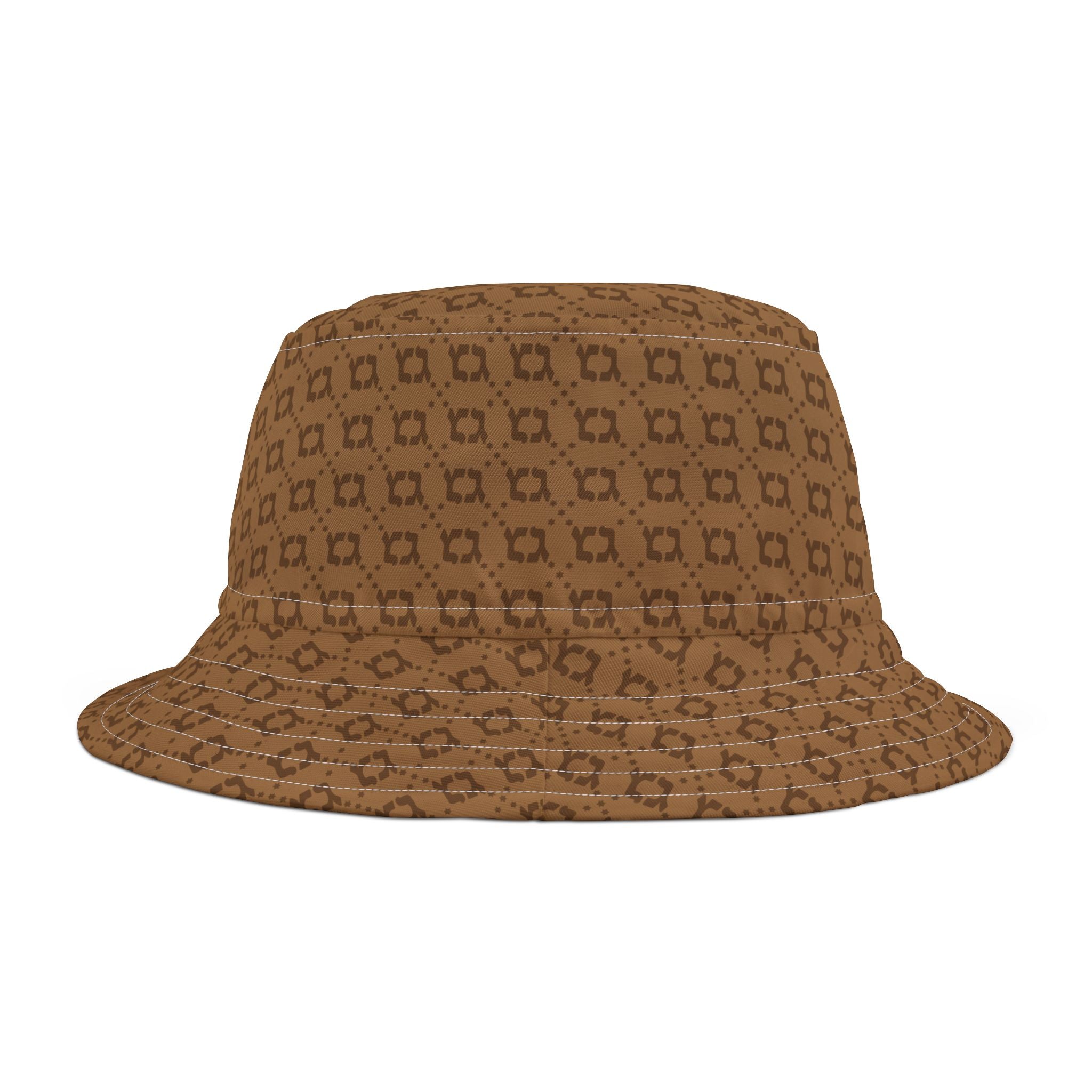 GIMMEL GIMMEL GELTY HOLIDAY Brown Patterned Bucket Hat