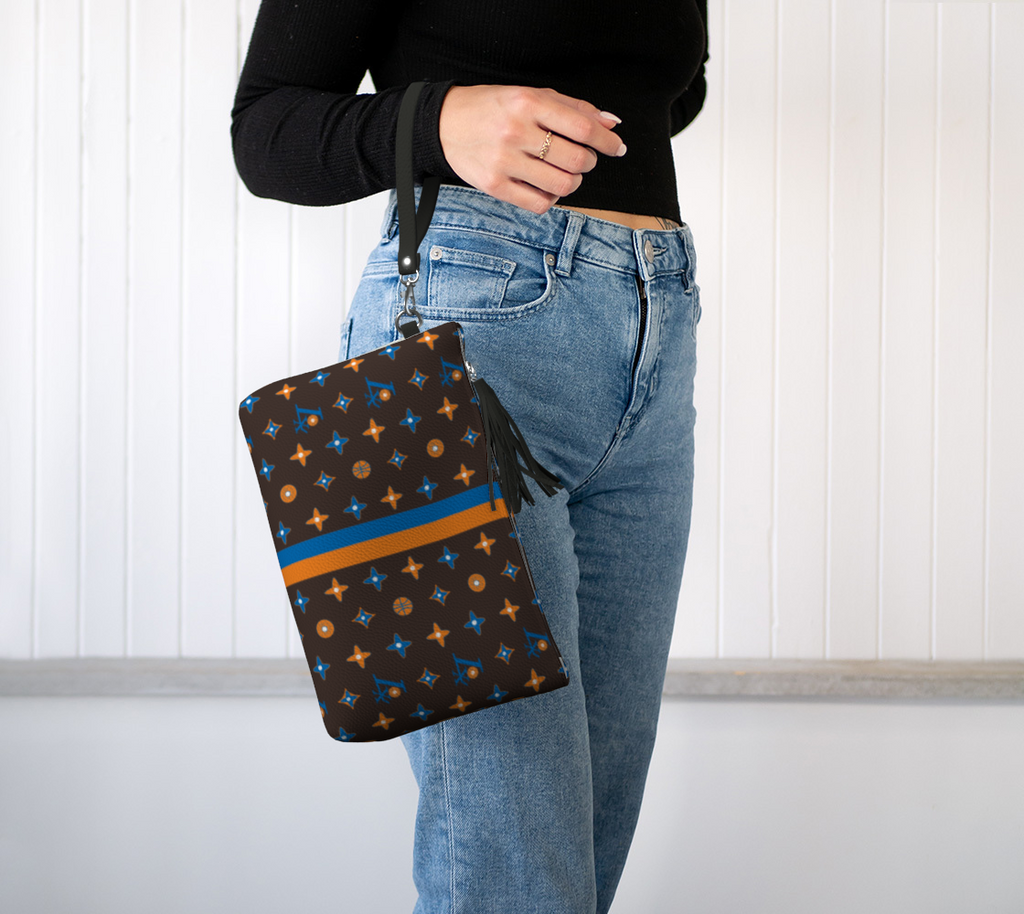 TOASTED Bagels and Basketball Knicks Vegan Leather CLUTCH