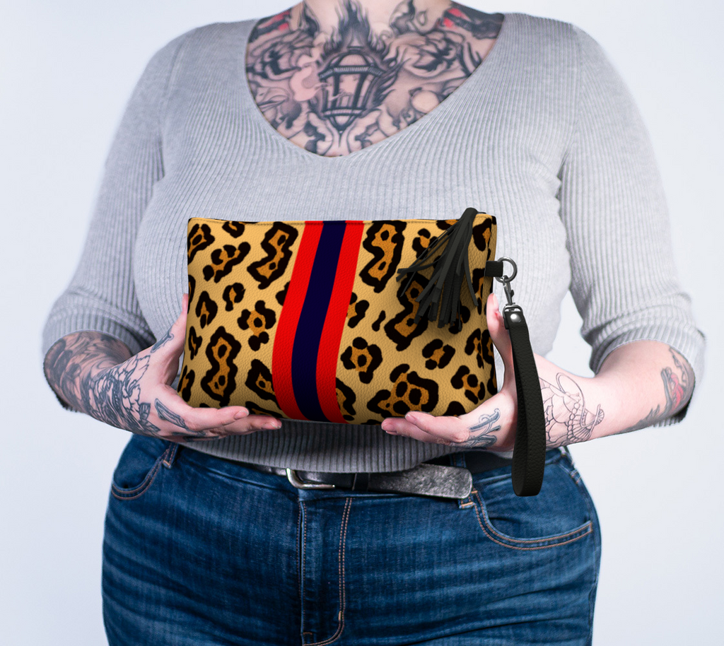 New Jersey Leopard CLUTCH NAVY