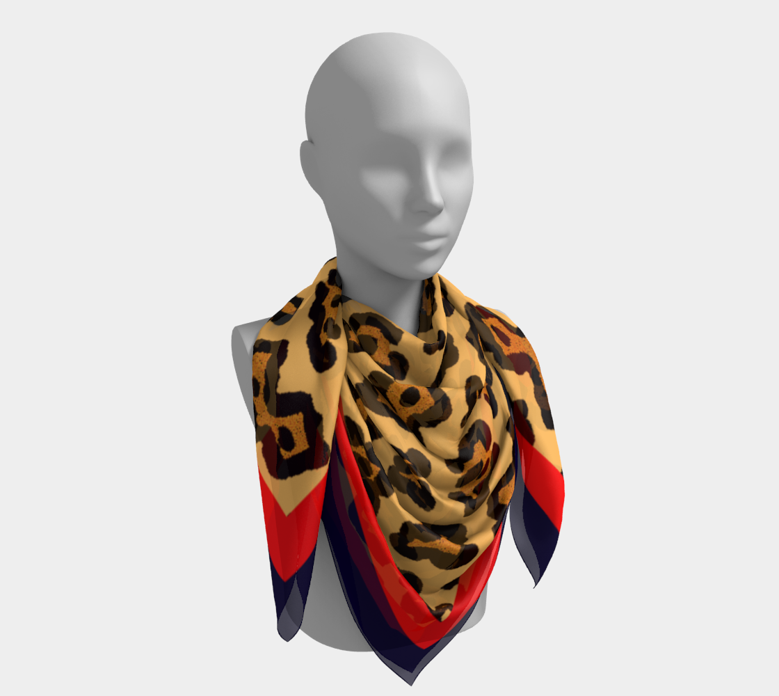 Jersey Leopard Navy Red