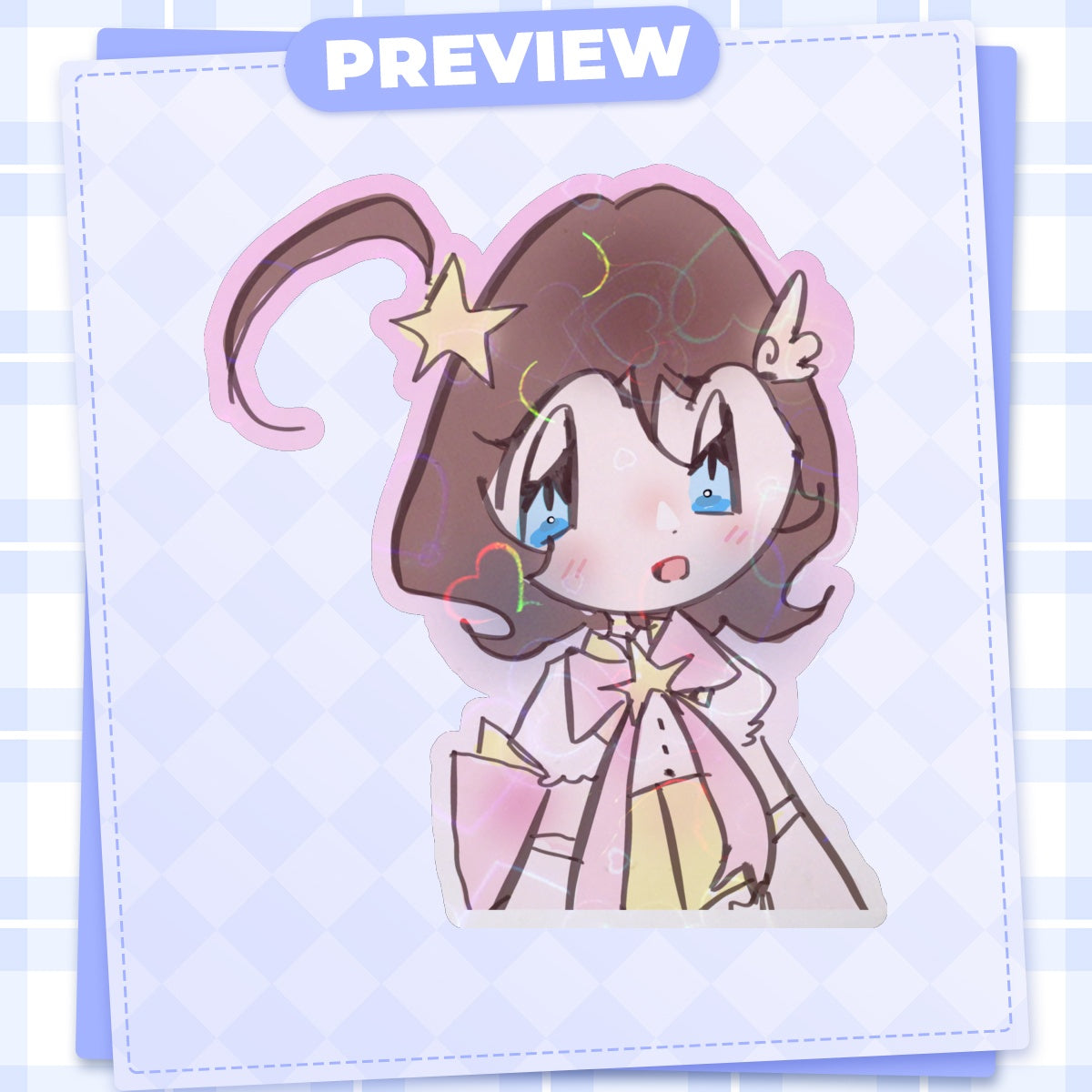 Goldie Silly Cute Sticker !! ٩(๑❛ᴗ❛๑)۶ Original art by Goldie