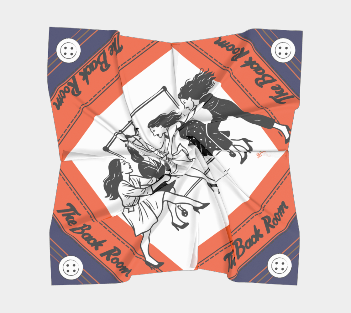 BACK ROOM BRAWL NAVY ORANGE STICH