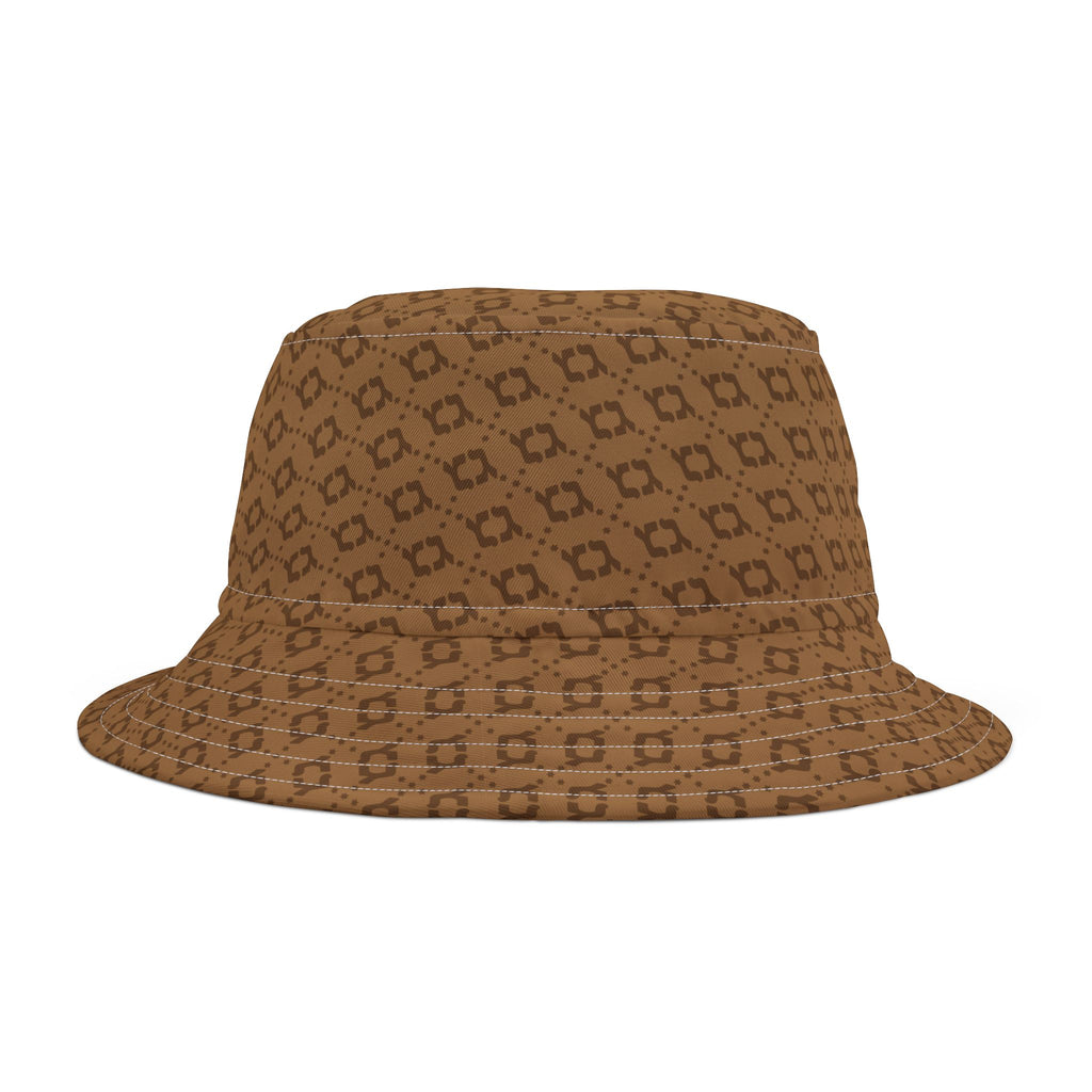 GIMMEL GIMMEL GELTY HOLIDAY Brown Patterned Bucket Hat