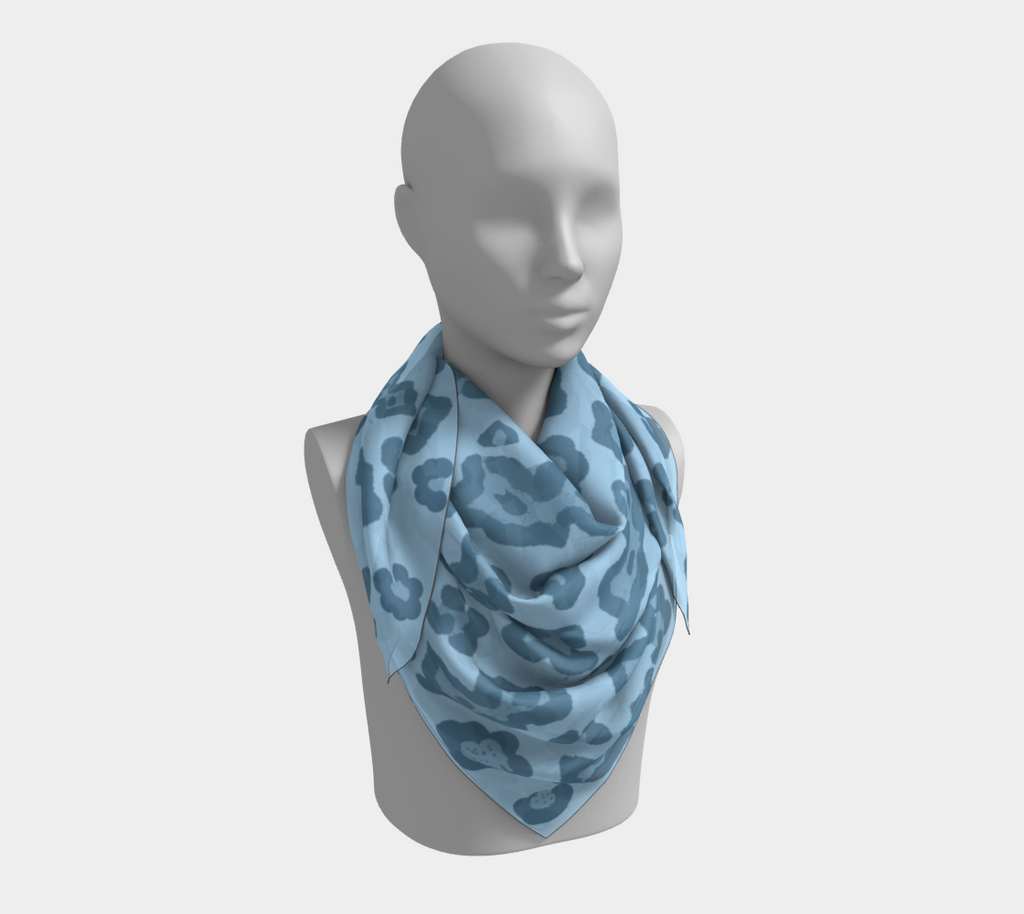 New Jersey Leopard- Blue Jersey Scarf