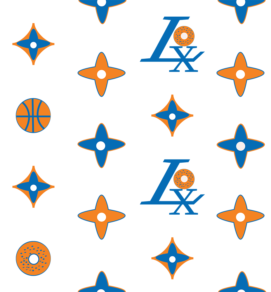 BAGELS JEWISH NY BASKETBALL BAGEL SCARF IN CREAM CHEESE