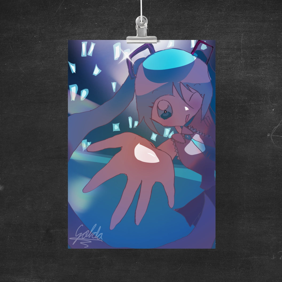 Cute Hatsune Miku print !! ٩(๑❛ᴗ❛๑)۶ by Goldie