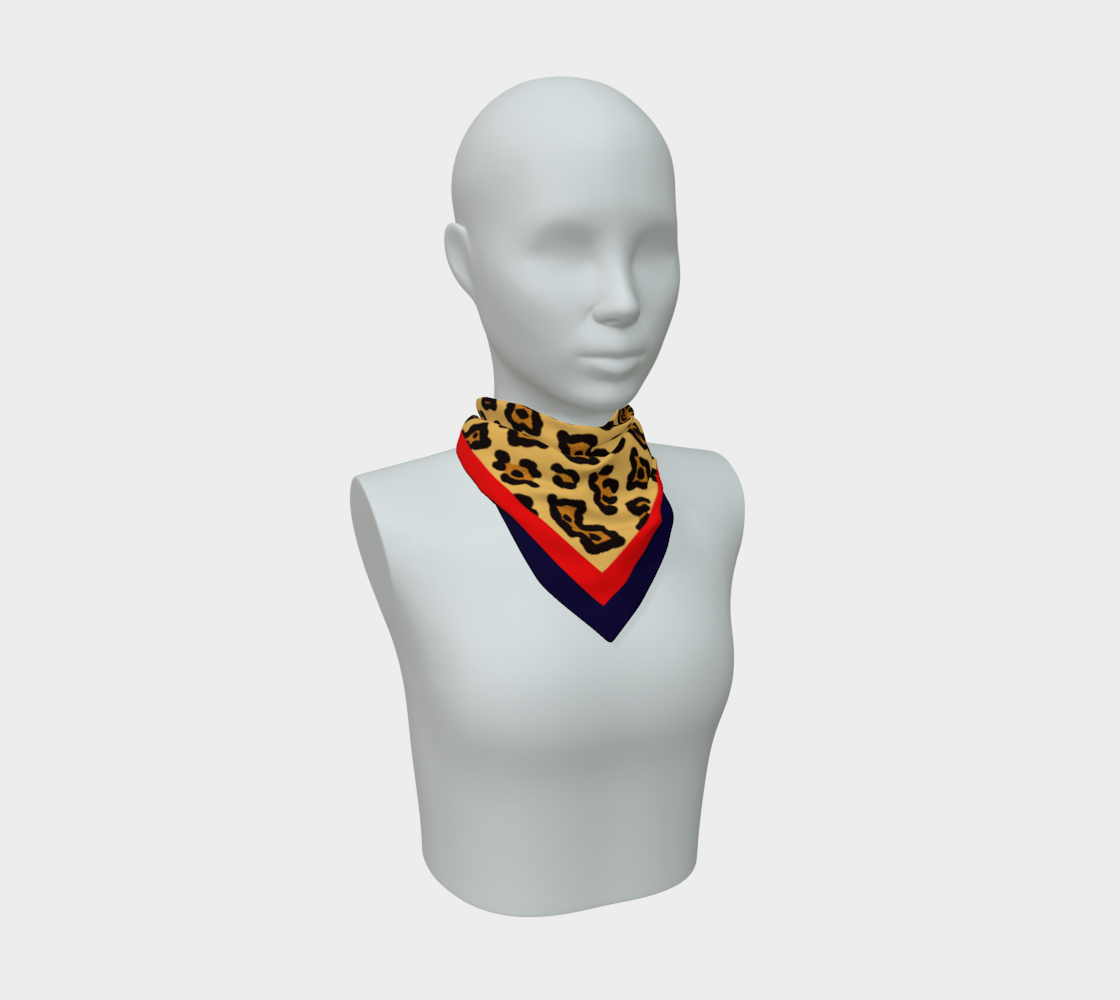 DOWNTOWN JERSEY LEOPARD NAVY BANDANA