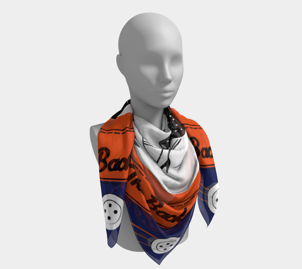 BACK ROOM BRAWL NAVY ORANGE STICH