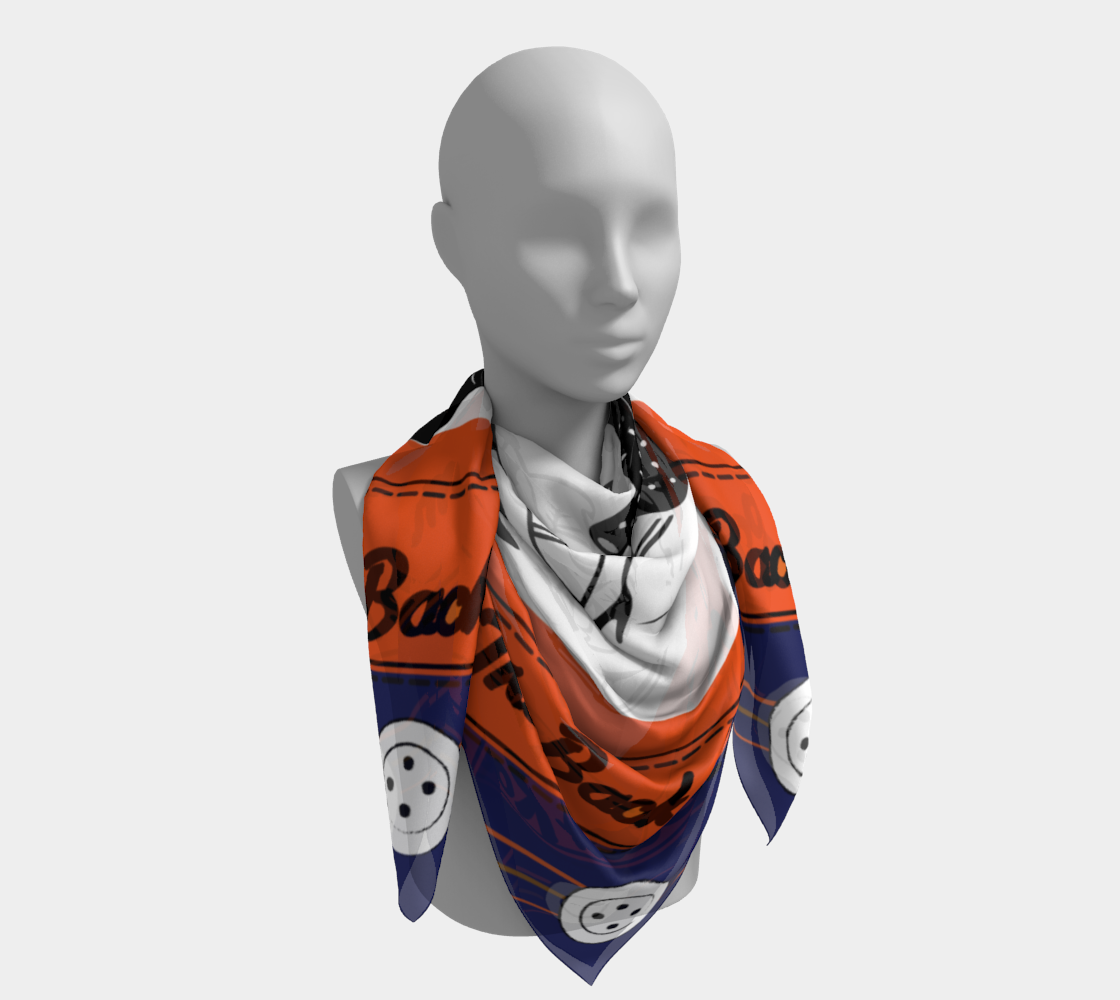 BACK ROOM BRAWL NAVY ORANGE STICH