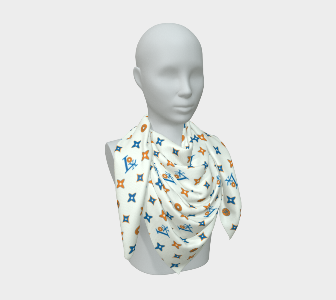 BAGELS JEWISH NY BASKETBALL BAGEL SCARF IN CREAM CHEESE