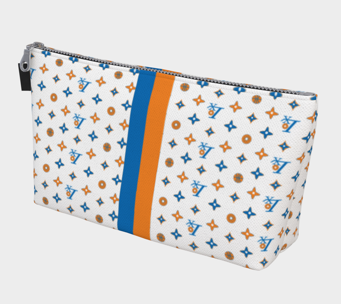 CREAM CHEESE Bagels and Basketball Knicks ZIP pouch