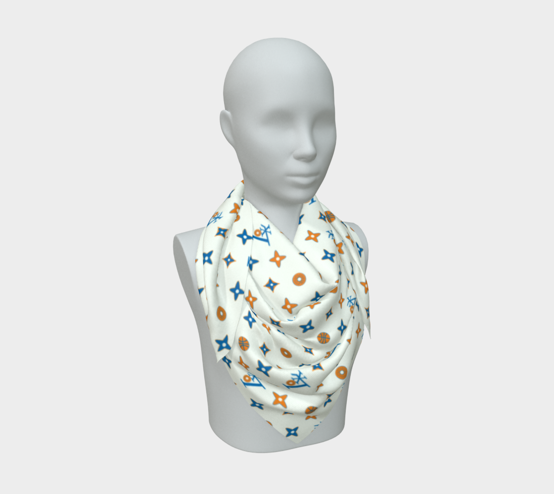 BAGELS JEWISH NY BASKETBALL BAGEL SCARF IN CREAM CHEESE
