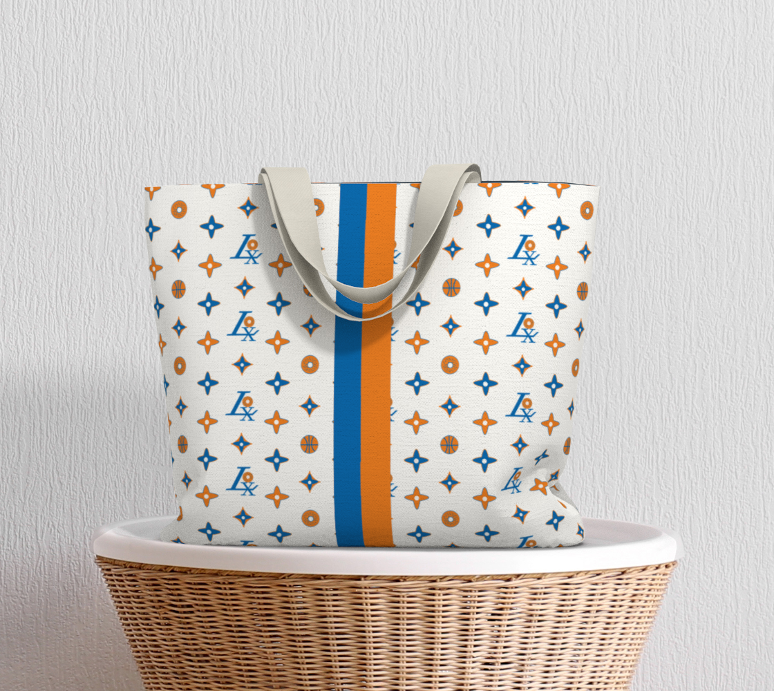 BAGELS JEWISH NY BASKETBALL BAGEL TOTE IN CREAM CHEESE