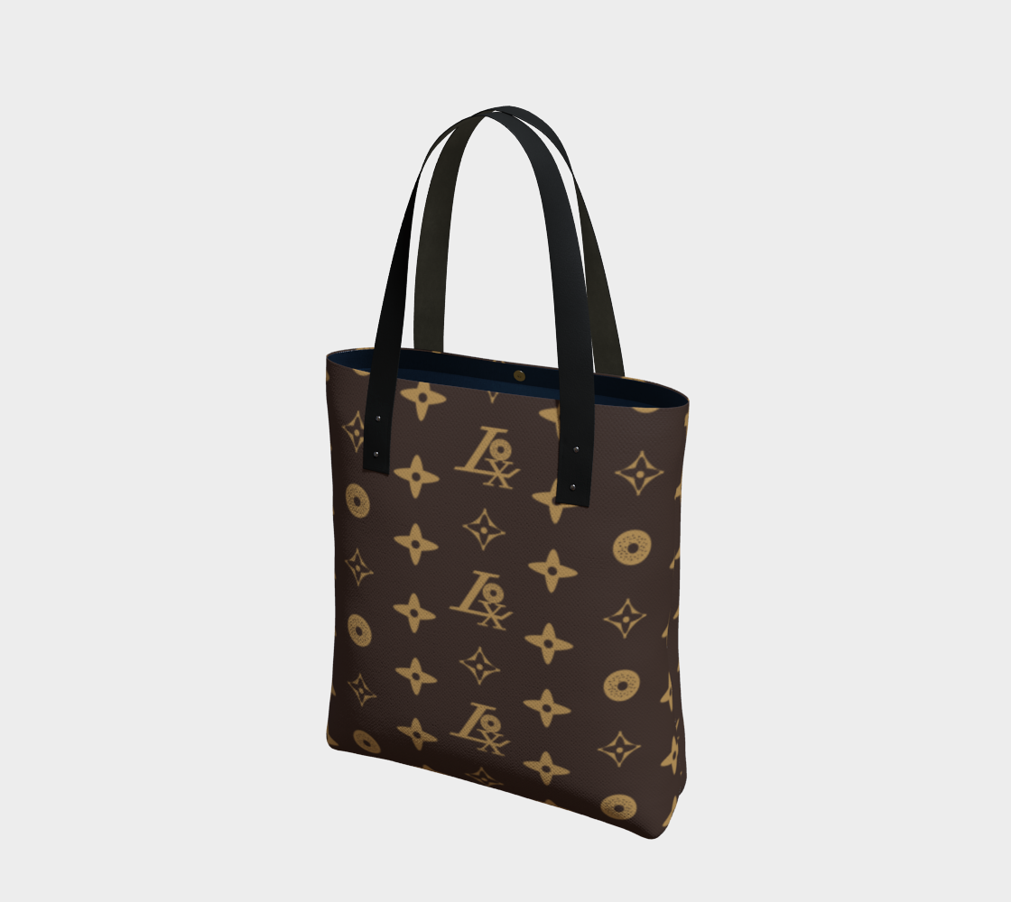 Bagels and Lux lined tote bag