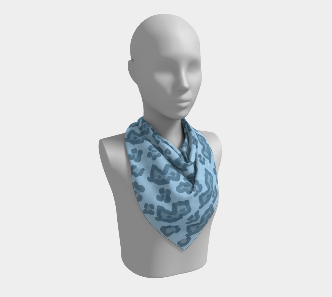 New Jersey Leopard- Blue Jersey Scarf