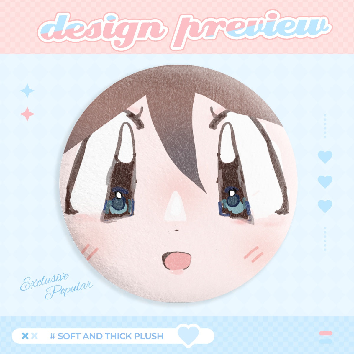 Goldie cute face plush pin !! ٩(๑❛ᴗ❛๑)۶