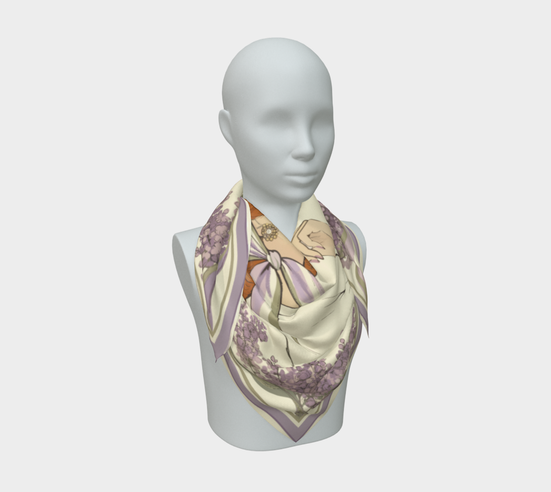 Lilac and Bee Flora Scarf