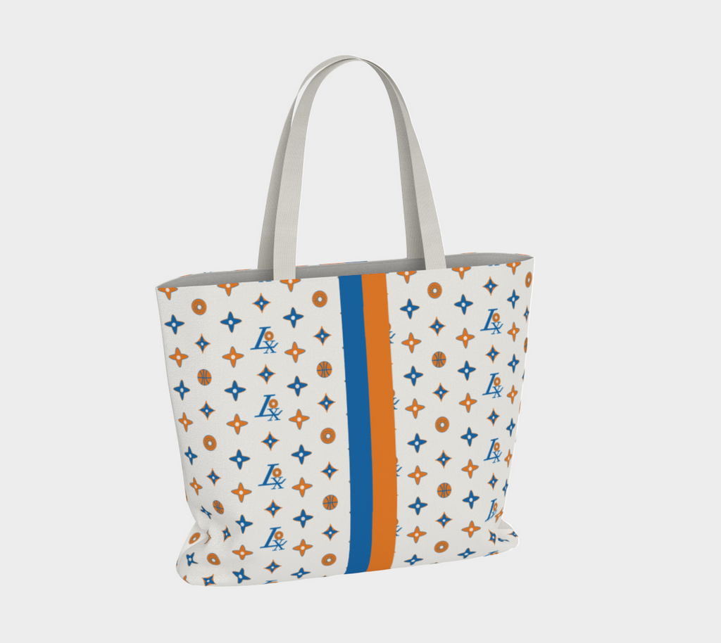 BAGELS JEWISH NY BASKETBALL BAGEL TOTE IN CREAM CHEESE