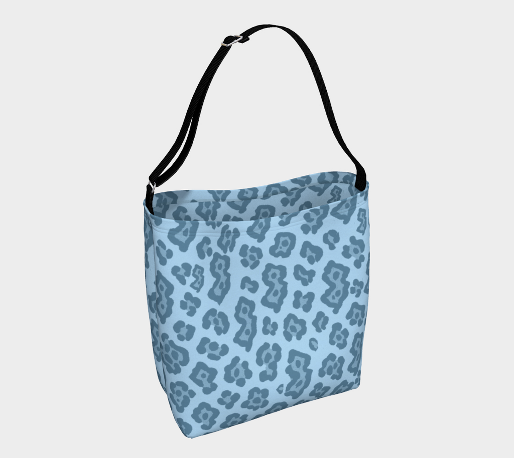 Jersey Blue leopard market tote