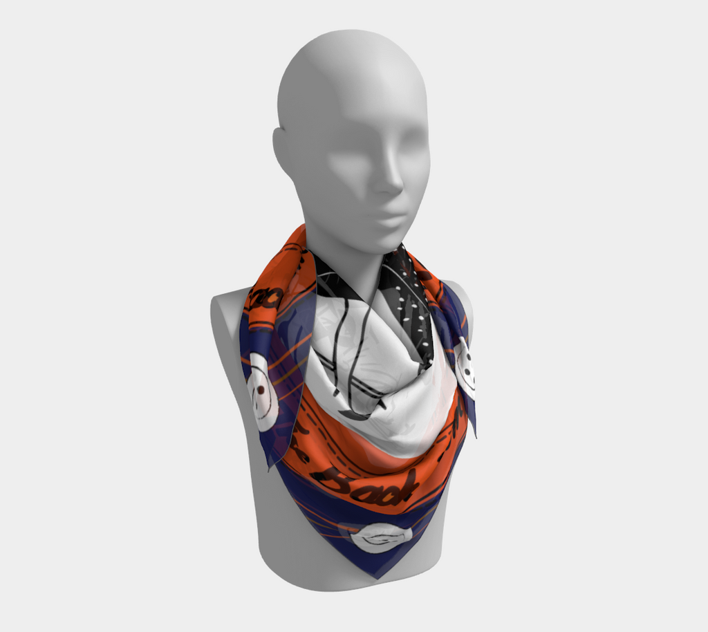 BACK ROOM BRAWL NAVY ORANGE STICH