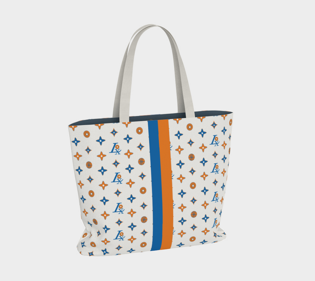 BAGELS JEWISH NY BASKETBALL BAGEL TOTE IN CREAM CHEESE