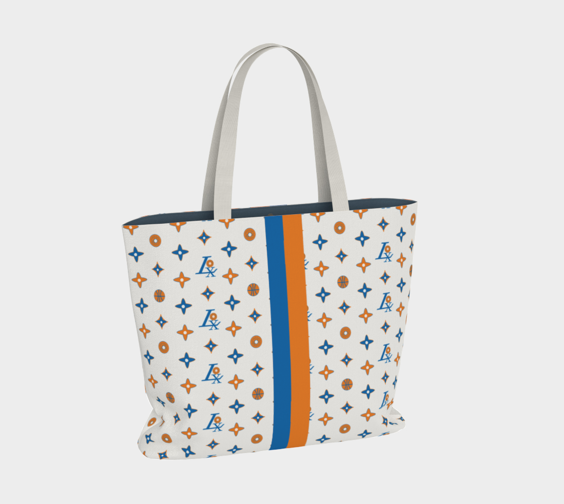 BAGELS JEWISH NY BASKETBALL BAGEL TOTE IN CREAM CHEESE