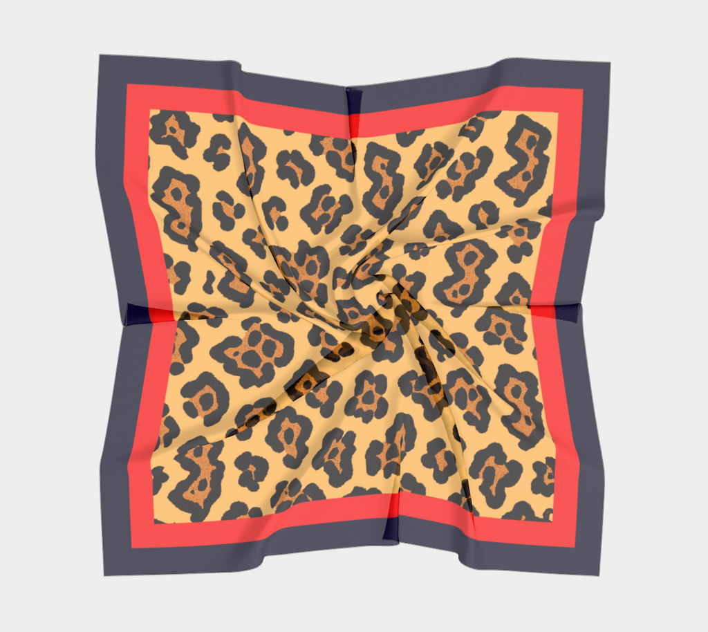 Jersey Leopard Navy Red